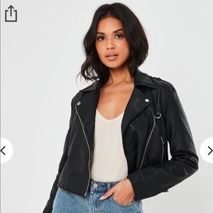 NEW Missguided Black Leather Jacket